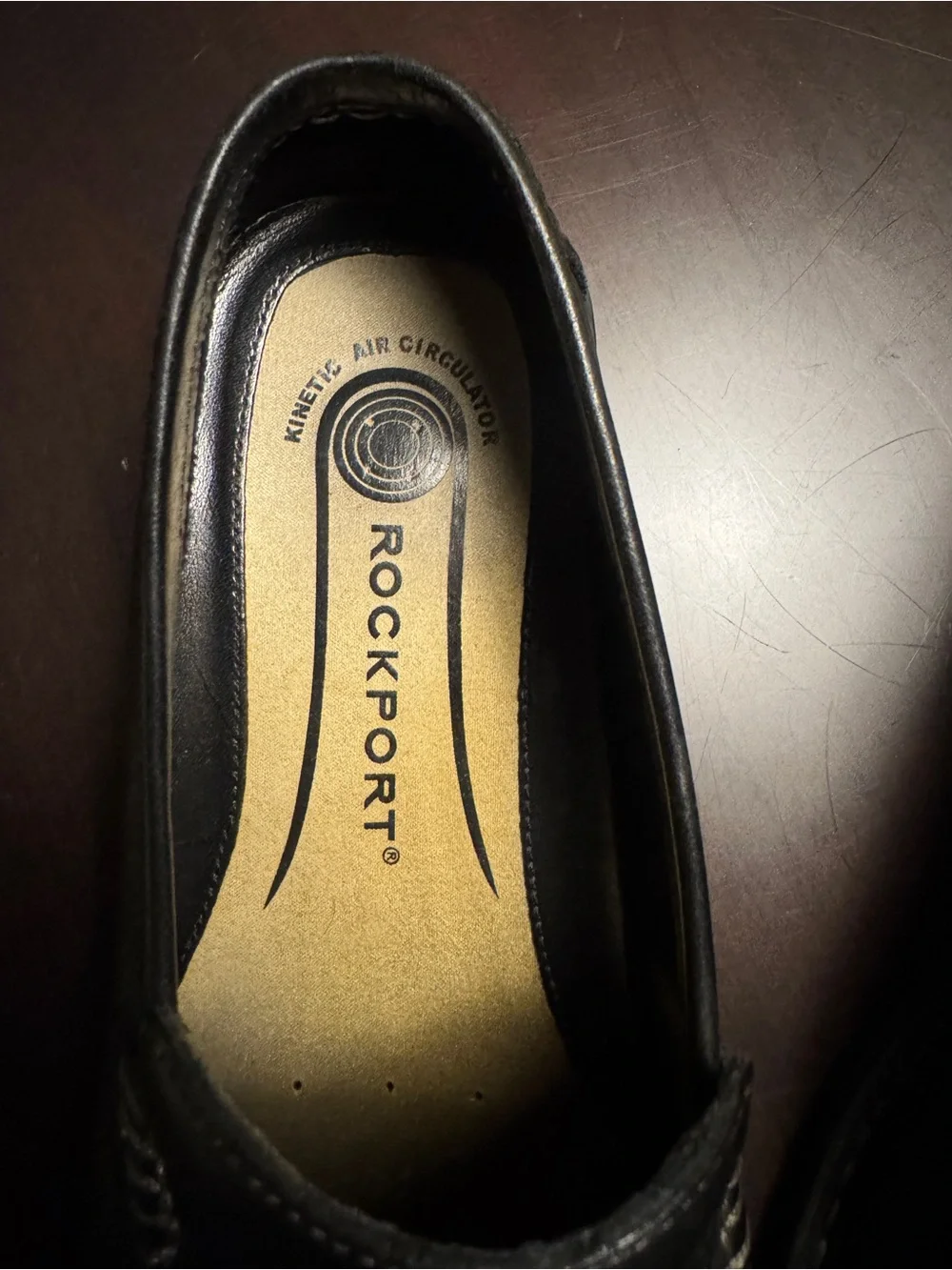 Rockport Black Leather Slip-On Loafers